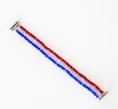 Red, White & Blue Crystal Bracelet 