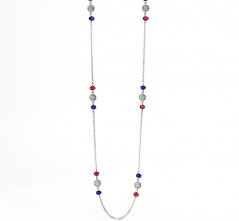 RWB Crystal Necklace on Chain