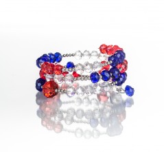 RWB Crystal Wrap Bracelet