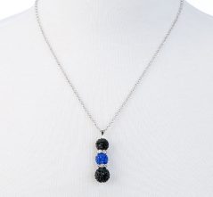 Blue Lives Matter Blue & Black Pendant Necklace