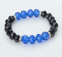 Blue & Black Crystal Bracelet