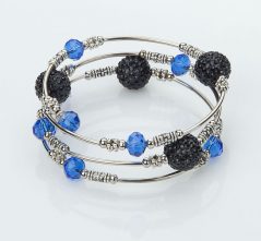 Blue & Black Wrap Bracelet