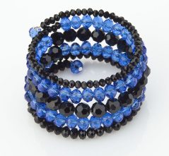 Blue Lives Matter Crystal Wrap Bracelet