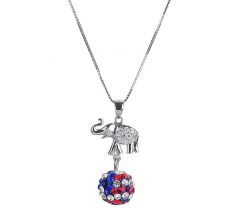 Republican Elephant Pendant Necklace