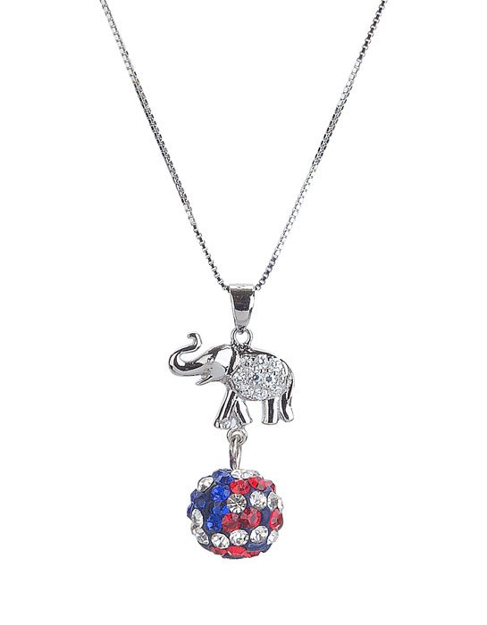 Republican Elephant Pendant Necklace